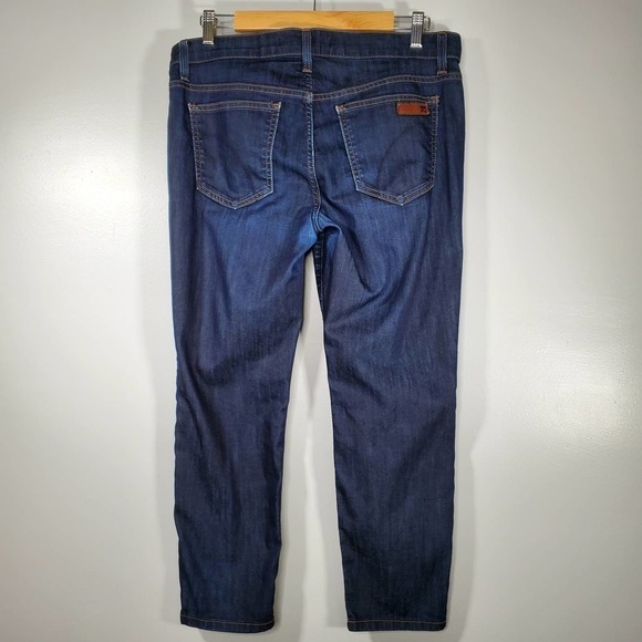 Joe's Jeans Dark Wash Cropped Skinny Jeans Blue Denim Size 30 - Picture 4 of 12